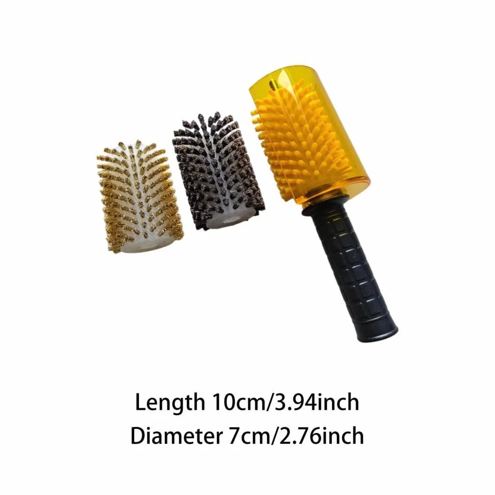 Kit de Brosse à Farter pour Snowboard avec Manche et Protection, Brosse Rotative, Kit de Brosse pour Ski