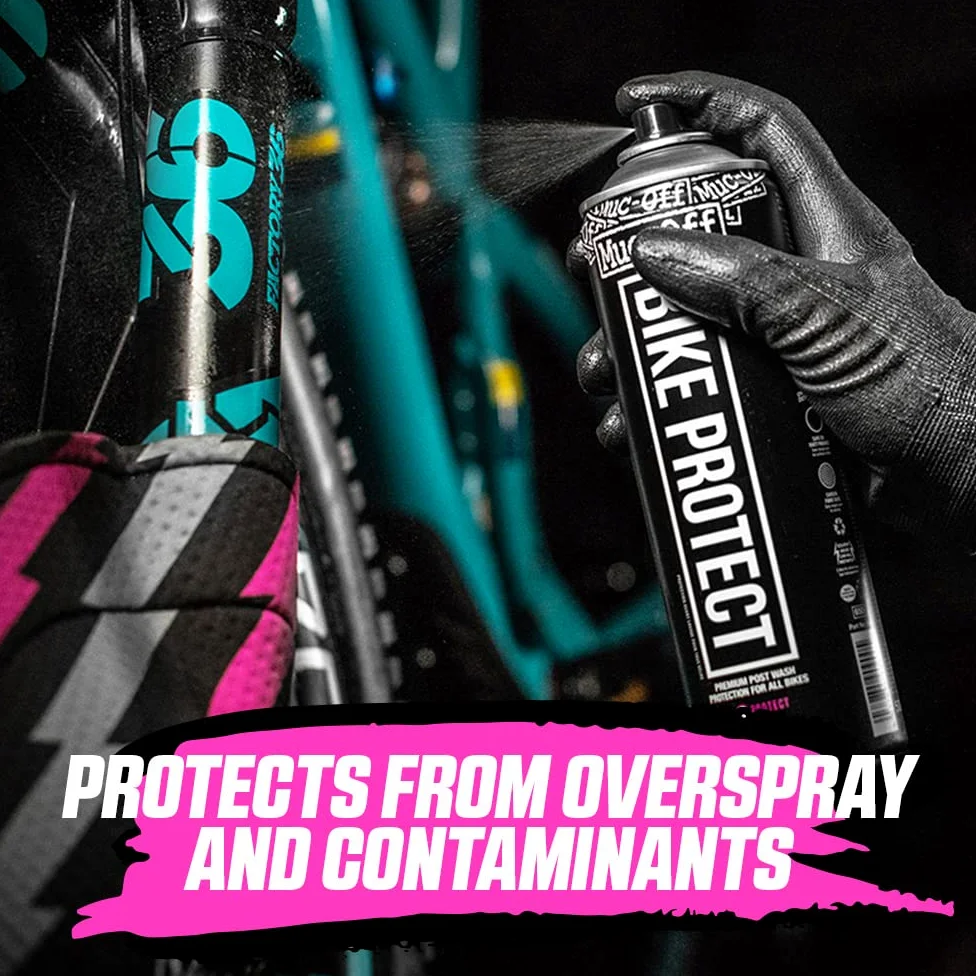 Muc-Off 8 Ensemble de nettoyage pour vélo 8 en 1 & Housses Frein à Disque Motifs Éclairs, Lot de 2 - Protège des Projections et des Dégâts en Déplacement Noir/Rose