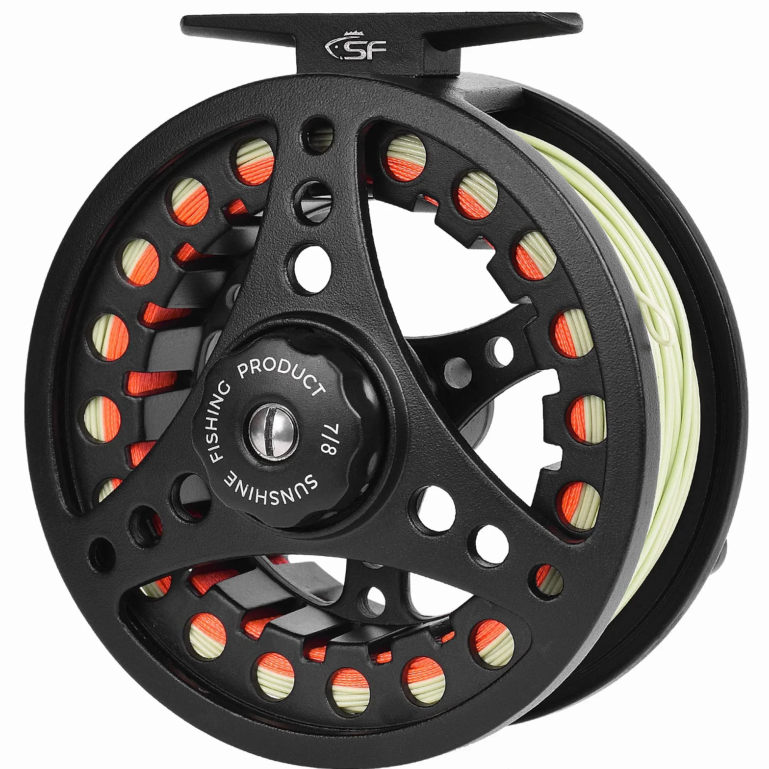 SF SF-001 Moulinet de pêche à la Mouche Corps en Alliage d'aluminium 3/4 WT 5/6 WT 7/8 WT pré-chargé avec Ligne Combo pour Truite Bar Carpe Brochet Panfish