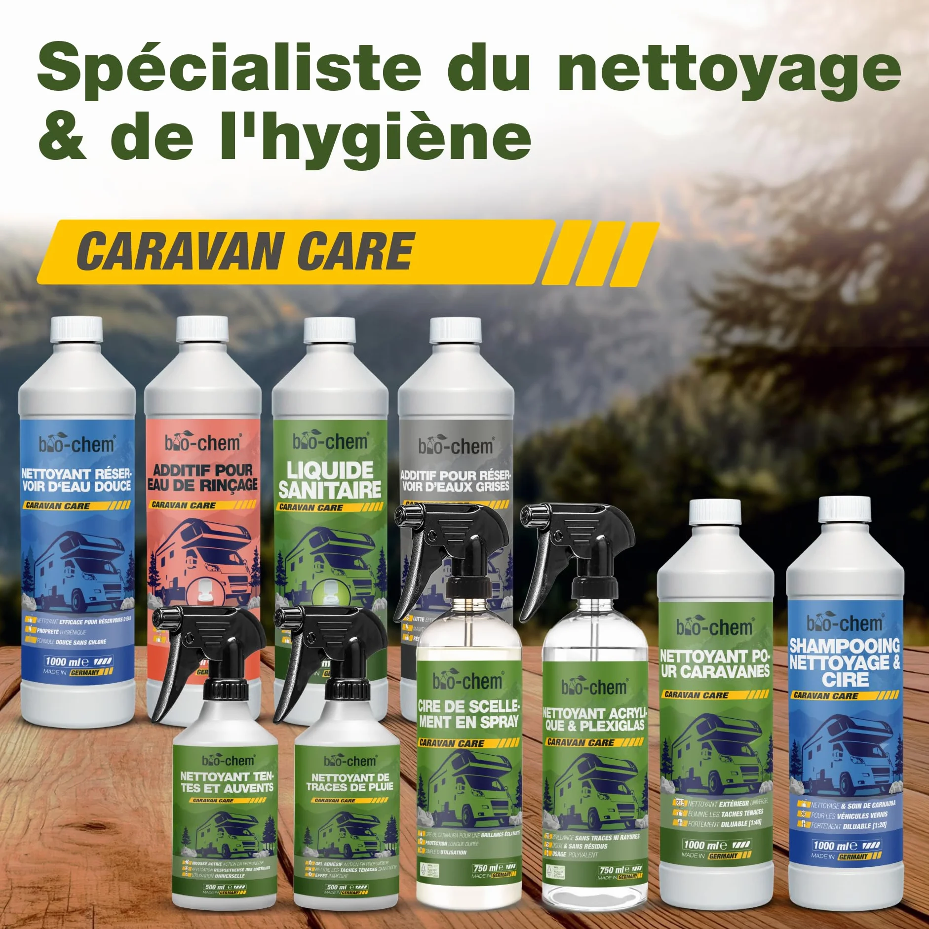 Bio-Chem Kits d'additifs hygiéniques pour Toilettes de Camping - Liquide sanitaire, additif pour eau de rinçage
