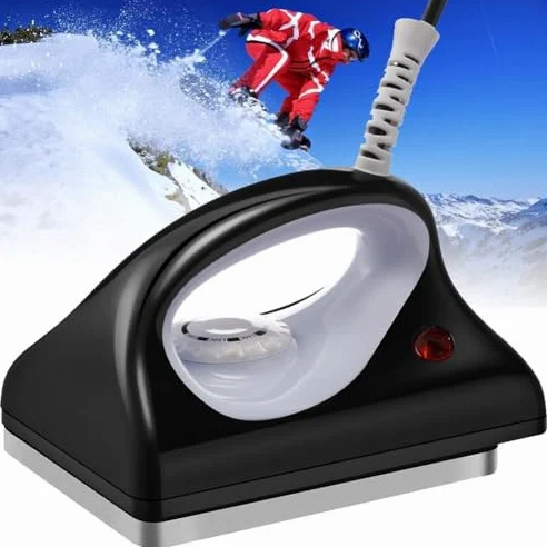 Fer à cire pour snowboard et ski – Fer à cire commercial à température réglable avec plaque de base épaisse pour protéger les planches