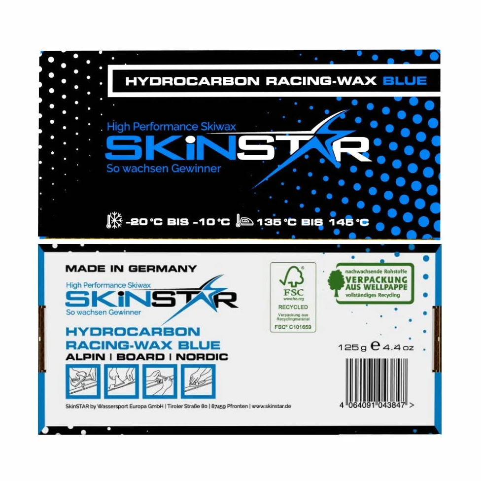 SkinStar Démarreur Ski Cire Kit, Fer de fartage Brosse hydrocarbonwachs 7 éléments