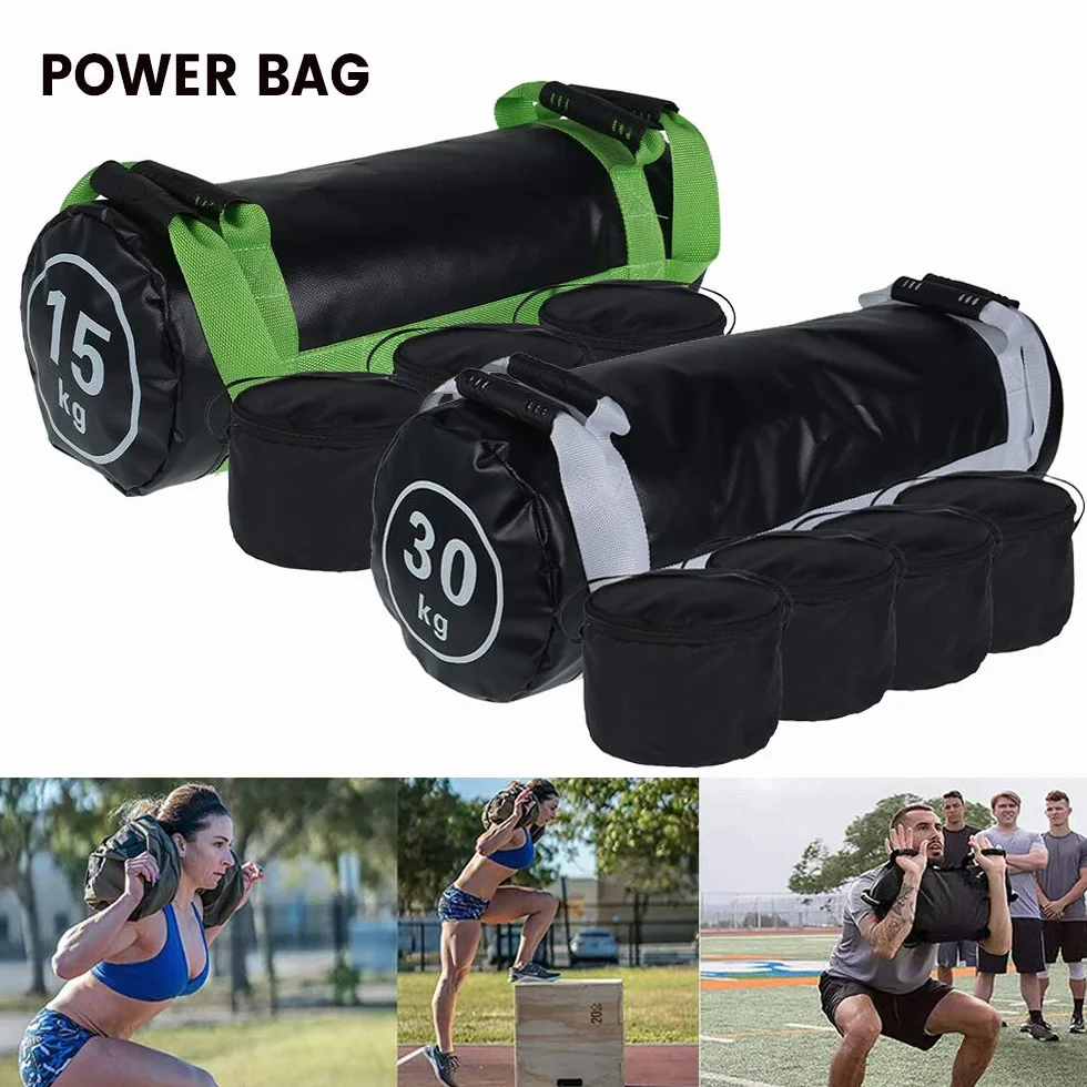 Your's Bath Sac de Sable Musculation 15kg Sand Bag Power Bag Poignées Réglable Entraînement Fitness