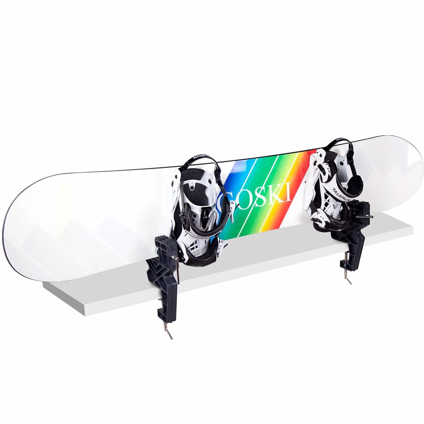 Étau pour ski et snowboard réglable avec poignées antidérapantes position horizontale verticale