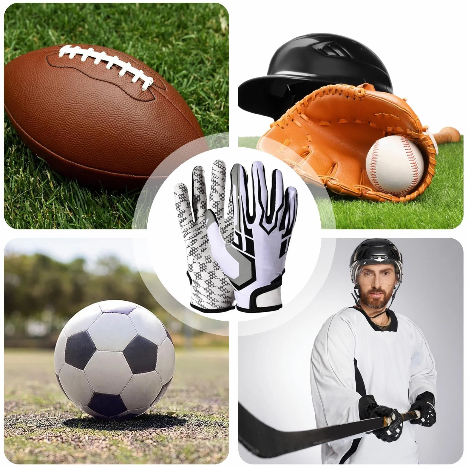 Fulenyi Gants de frappe baseball – Gants protection antidérapants respirants paume adhérente pour adultes