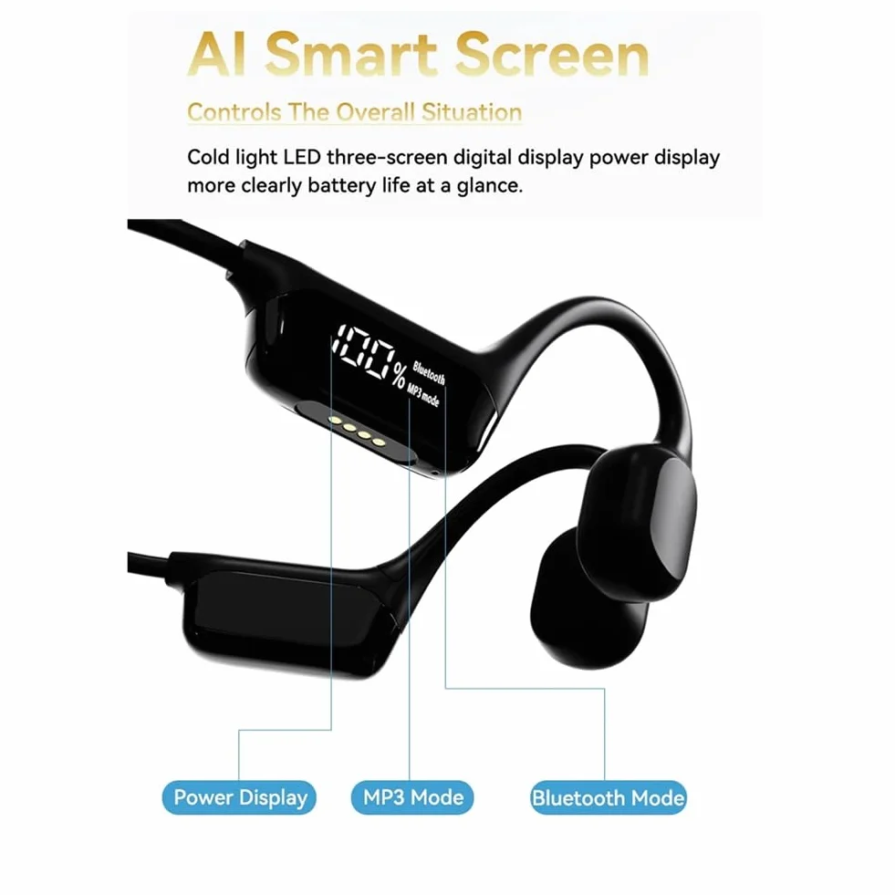 Casque sans à Conduction Osseuse Bluetooth 5.4 S10 30 Mètres de Profondeur Casque de Natation Étanche IPX8 Lecteur MP3 32 Go