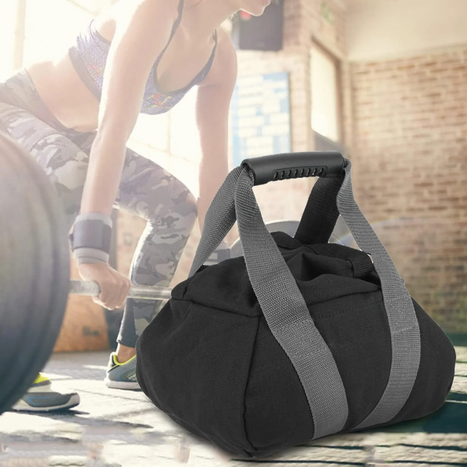 Alomejor Sacs de Sable Haltérophilie Musculation avec Poignée Poids Ajustable