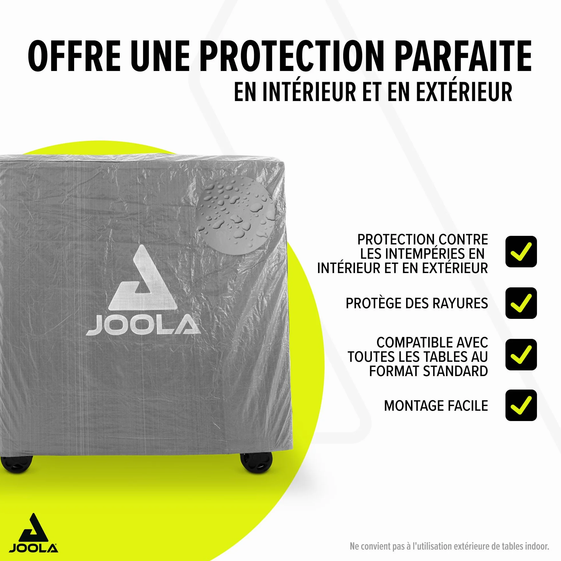 JOOLA Housse pour table de tennis de table 150 x 160 x 50-80 CM