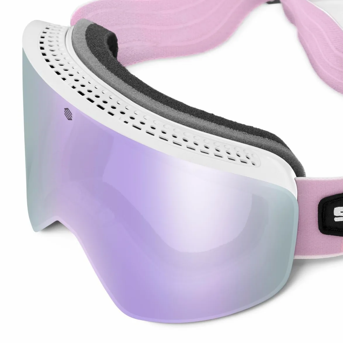 SIROKO - Masques de Ski et Snowboard pour Enfant GX Muffin Blanc/Rose