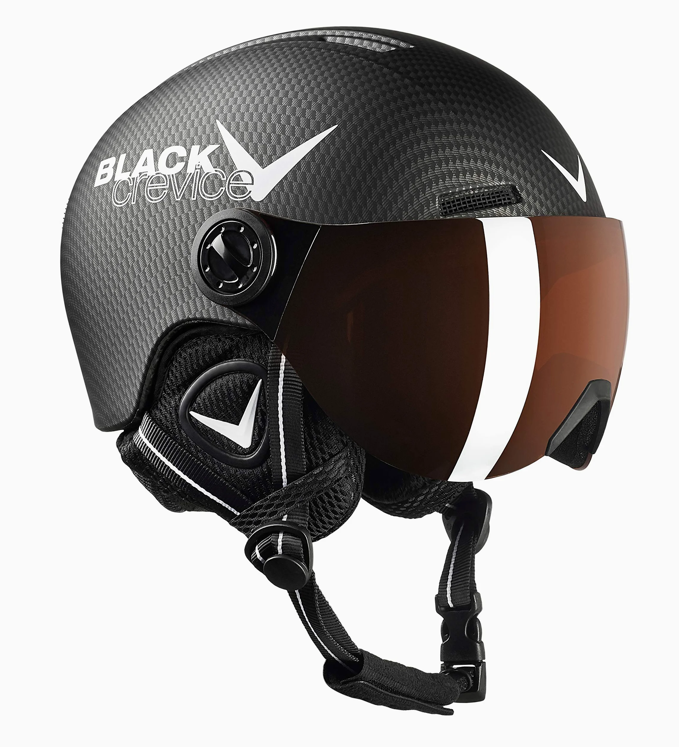 BLACK CREVICE Kids Ski Helmet Leogang I Casque de Ski avec visière Style Pilote différentes Couleurs I Casque de Snowboard pour garçons & Filles I Casque de Ski Respirant I Taille réglable