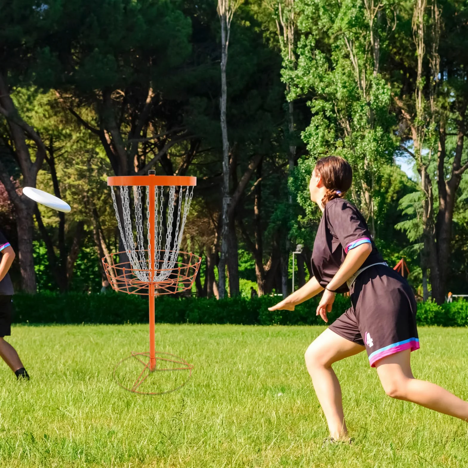 Panier de golf portable Disc Golf 24 chaînes pour jardin parc camping