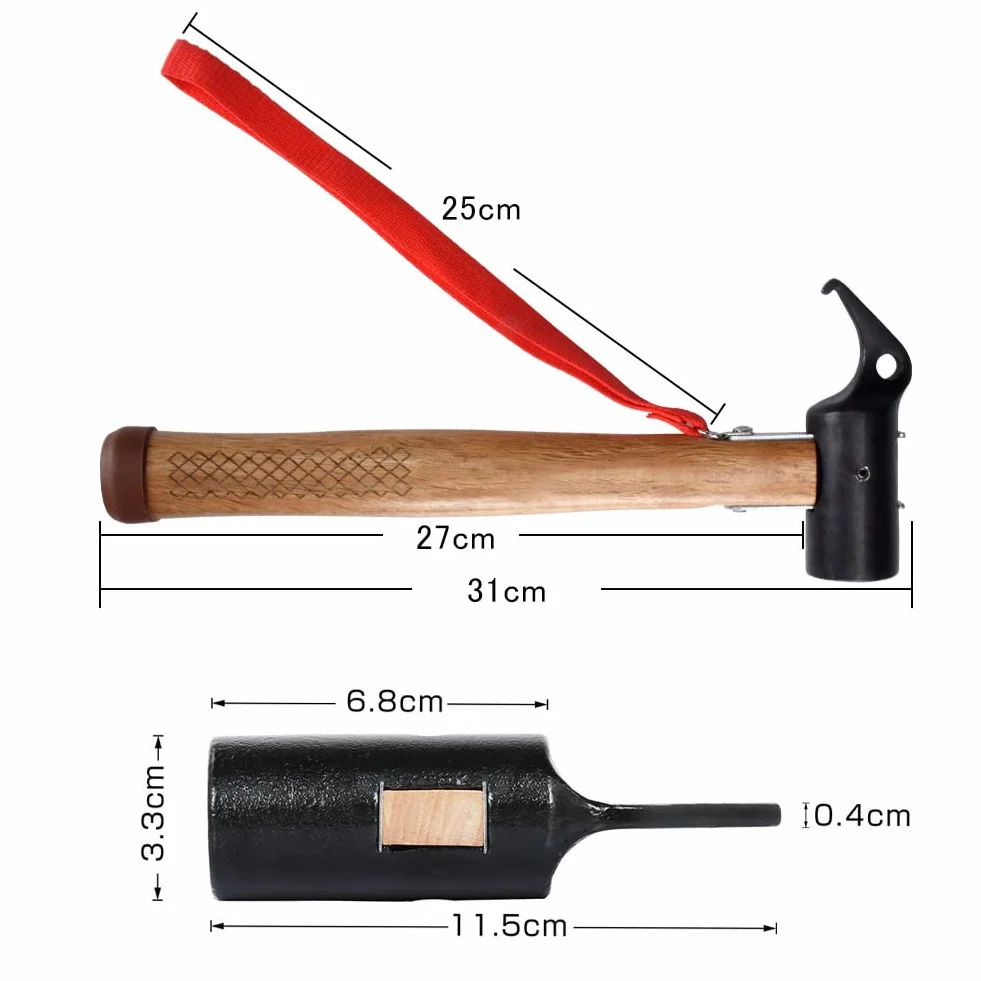 Zelthammer Outdoor Marteau de camping multifonction 31cm