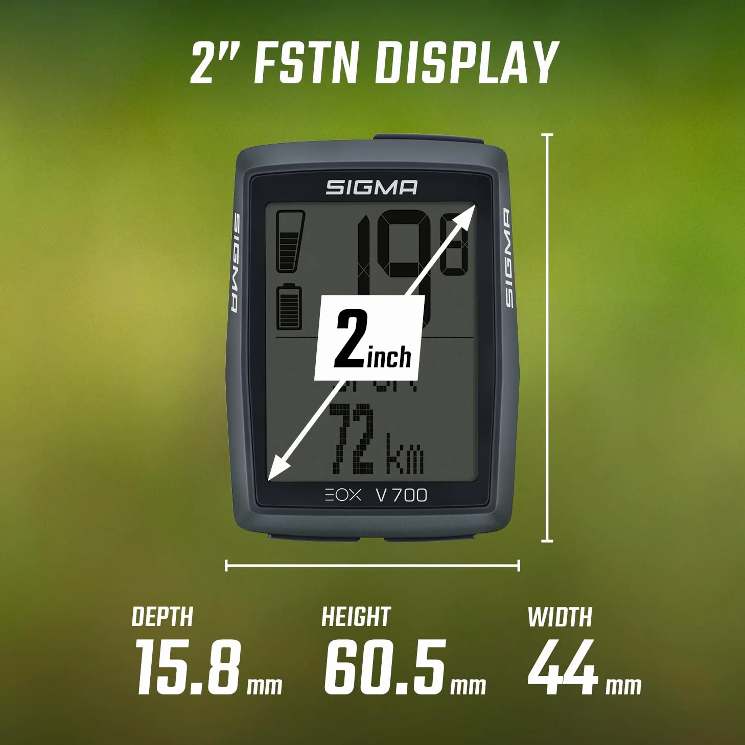 SIGMA EOX View 700 | pour vélo électrique avec Over CLAMP Butler Inclus | Compteur de vélo étanche pour vélo électrique | Compatible avec l'application gratuite EOX