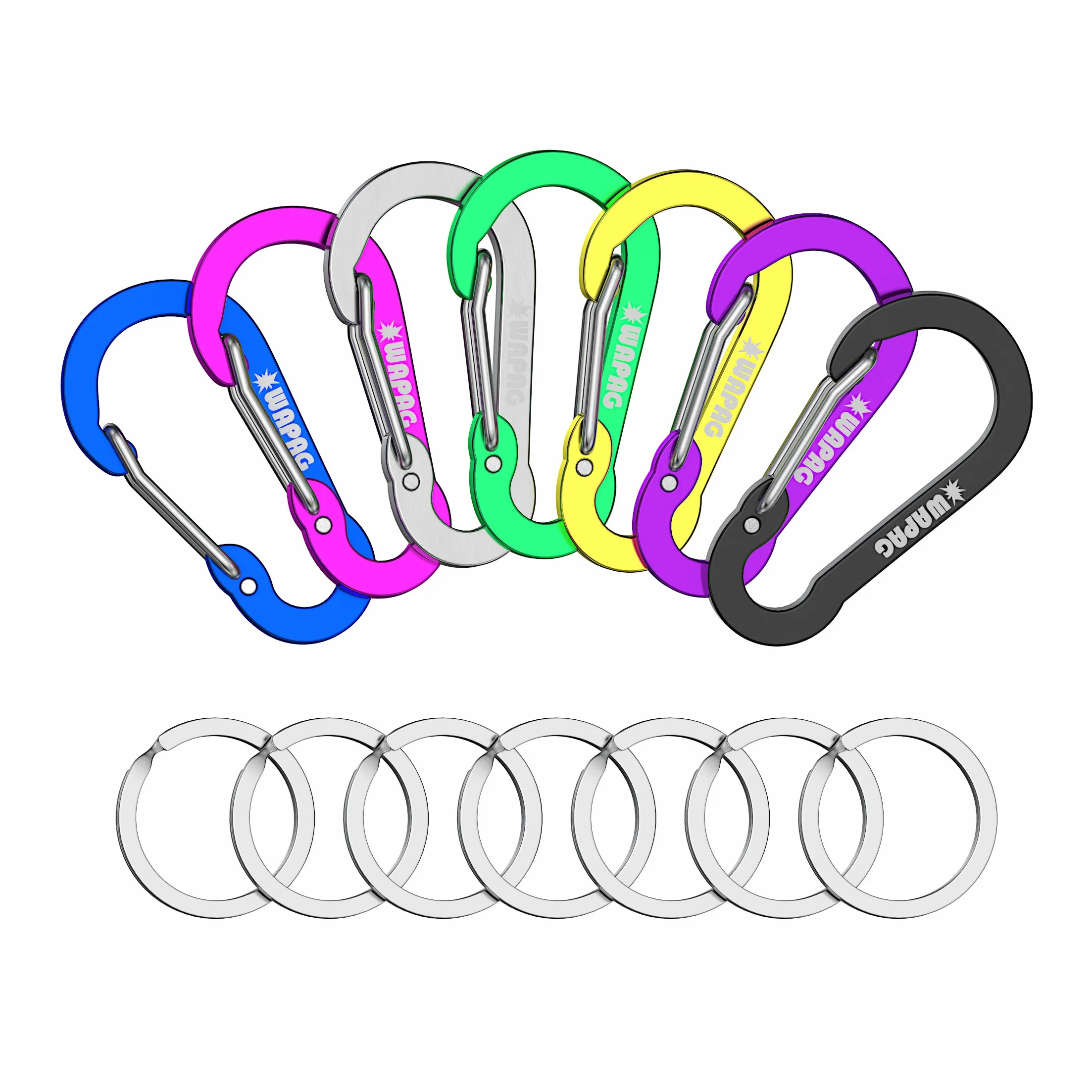 WAPAG Mousquetons Porte Clés 5cm Clip Crochet Camping Randonnée