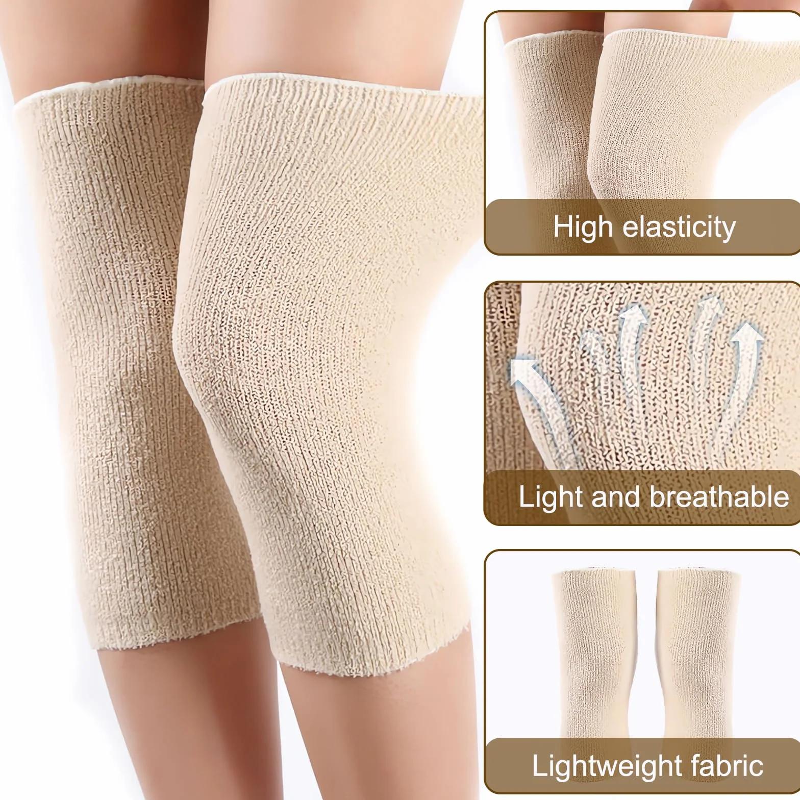 Genouillères de Danse Femme 28×12 cm – Protection Genoux Sport Manchon Élastique Respirant