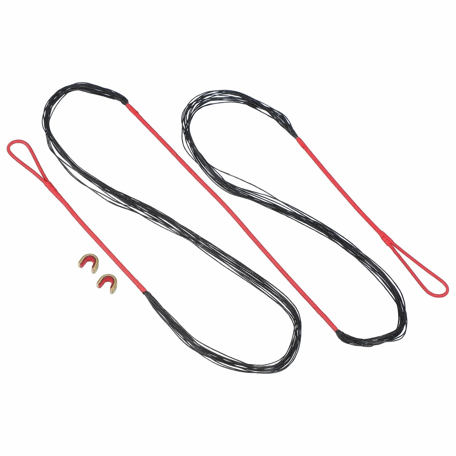 PATIKIL Corde d'arc Traditionnelle 12 brins pour Arc Recurve AMO 48", Rouge-Noir