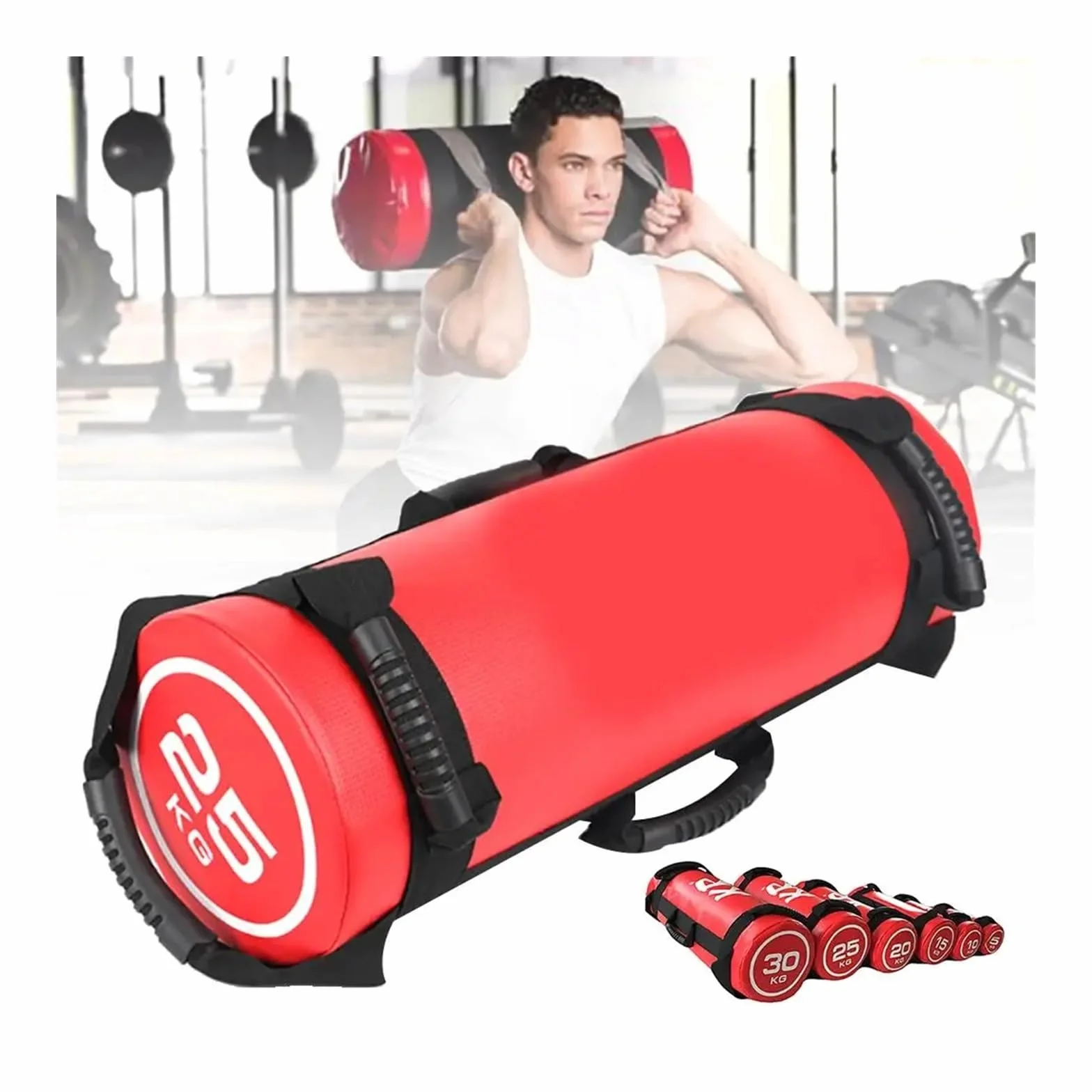 Sac de Sable Lesté Fitness 5-30kg Poids de Sable Force Entraînement