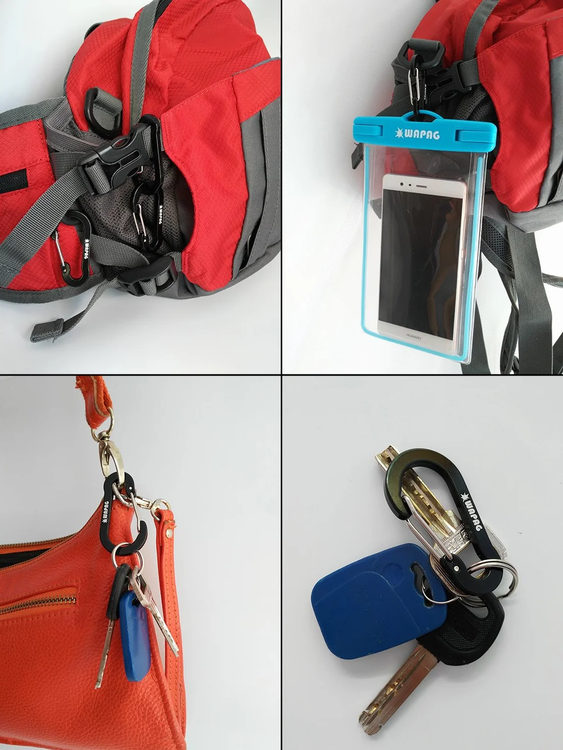 WAPAG Mousquetons Porte Clés 5cm Clip Crochet Camping Randonnée