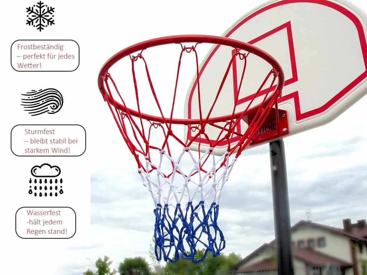 Panier de basket Ø 45 cm/37 cm HangRing avec filet et vis de fixation extérieur
