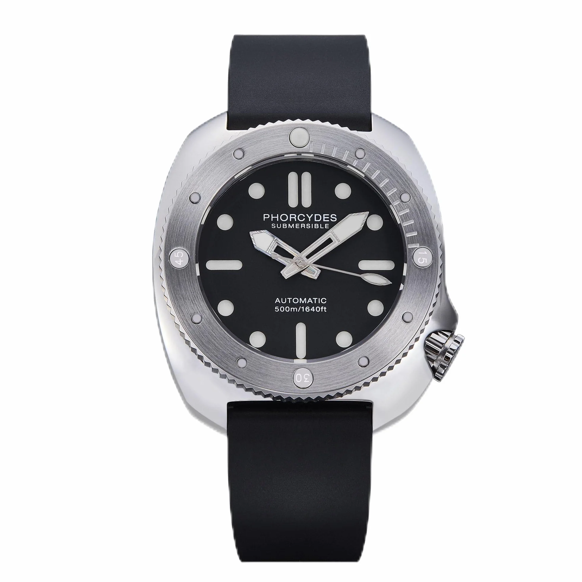 PHORCYDES PH-1 Montre de plongée mécanique NH35A Automatique acier inoxydable 500M