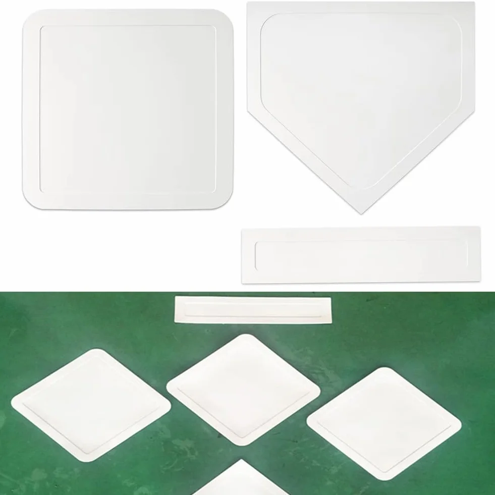 Base de baseball et softball enroulable, plaque en caoutchouc léger et tapis de lanceur pour l'entraînement