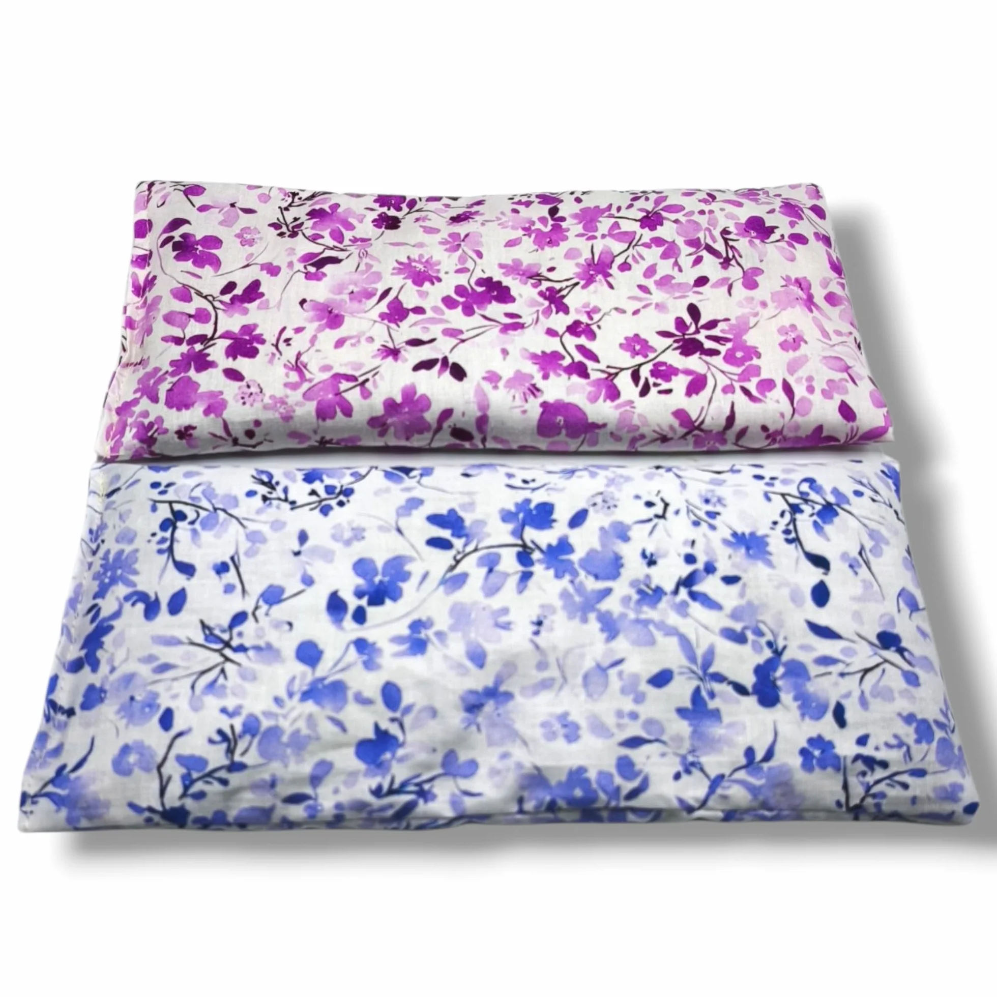 Coussin de Yoga pour les Yeux - Oreillers Pack 2 - Fleurs Fuchsia-Lilas - Lavande et Riz