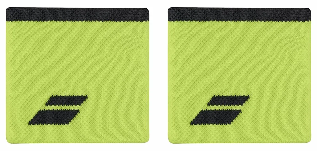 Babolat Serre Poignet Logo Jumbo Wristband Blanc/Noir 10,5 cm Absorption Rapide Transpiration Tennis Badminton Padel