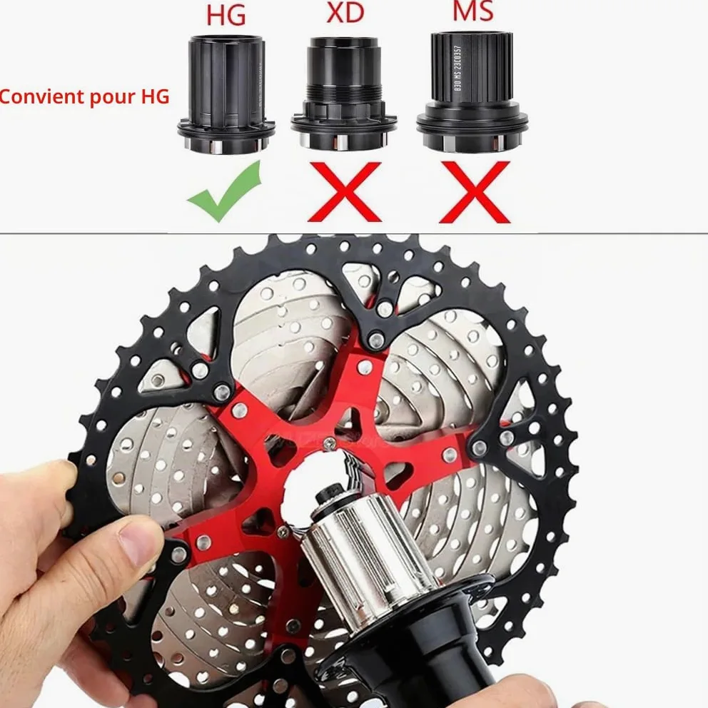 CYSKY Cassette de vélo 12 Vitesses 11-50/11-52 Dents Cassette Compatible avec Shimano Sram Sunrace, Convient pour VTT, vélo de Route