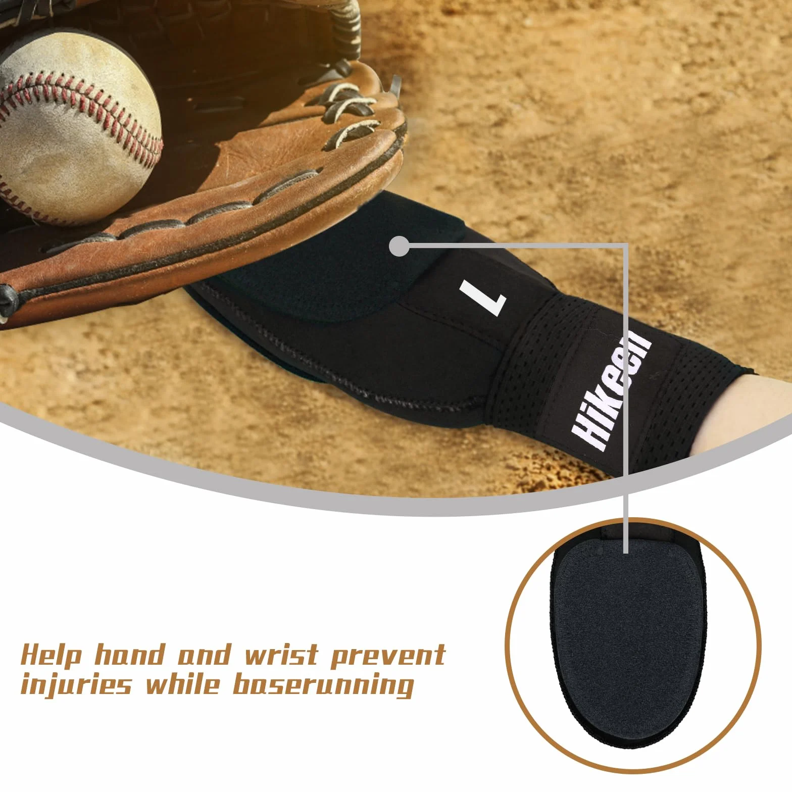BOOSTEADY Gant de Baseball pour Batteur, Gant Coulissant, Protection Mains, Réglable Homme Femme