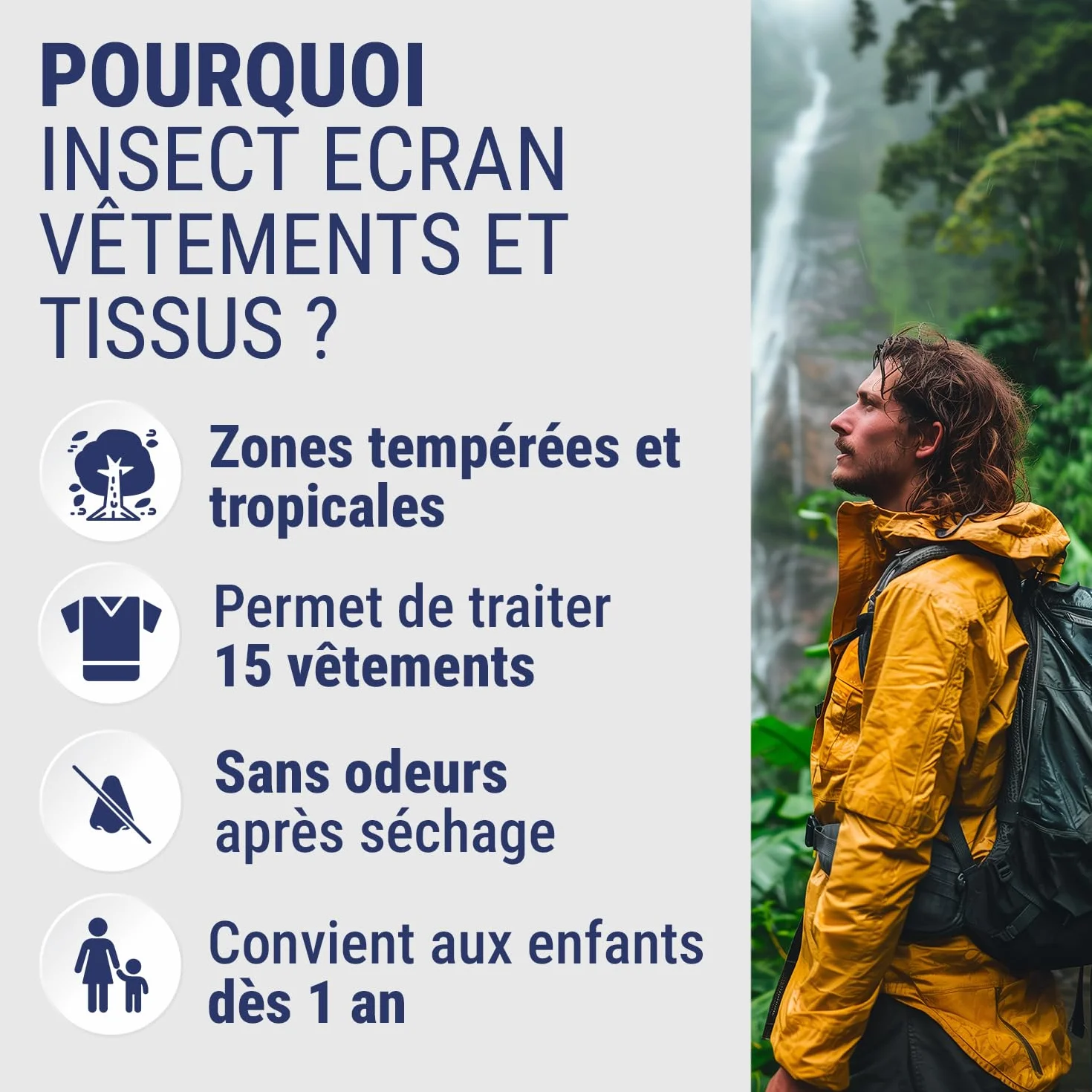 Anti-Moustiques Spray 100ml Protection Vêtements Tissus Fabriqué France