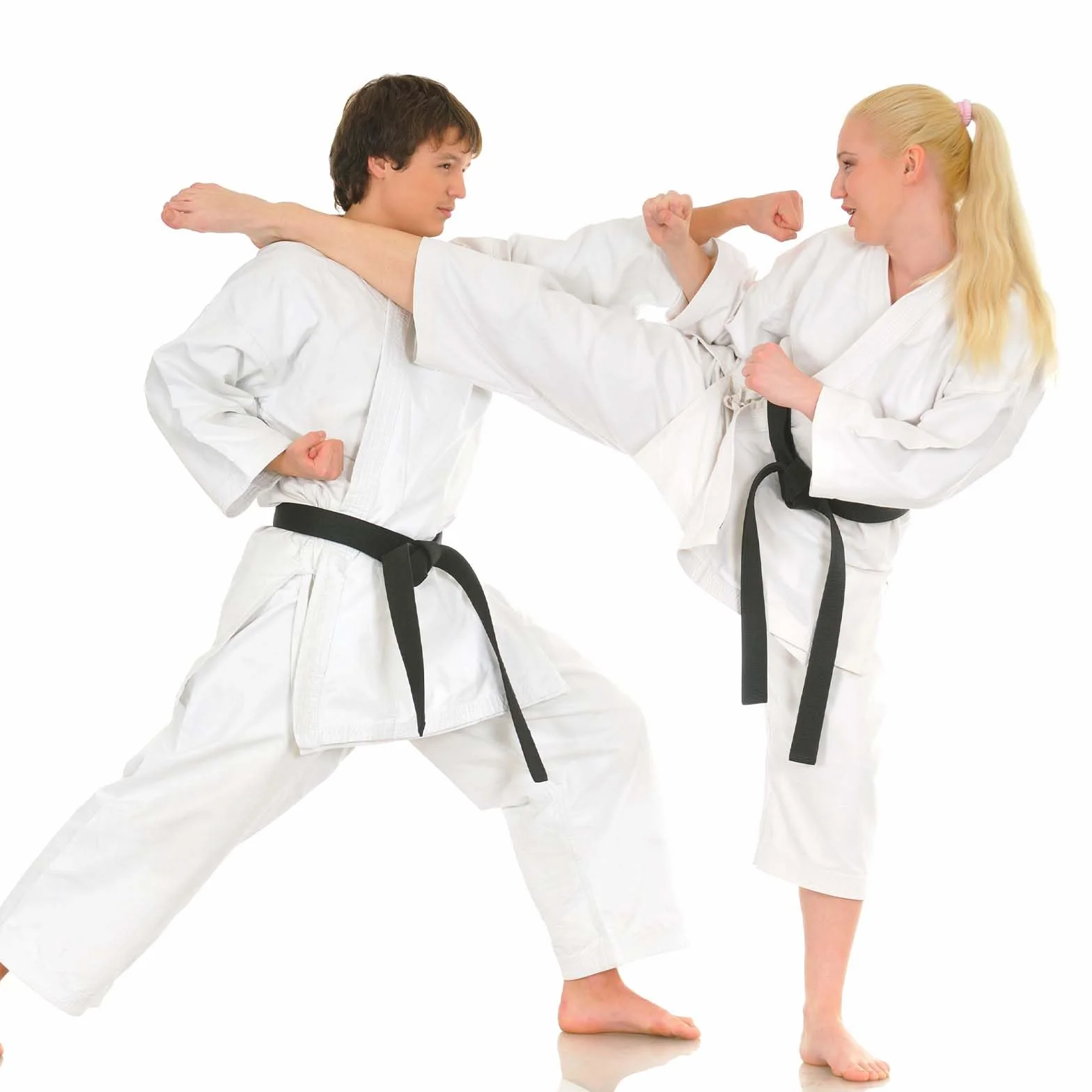 Paski do karate judo taekwondo czarne 280 cm bawełna poliester podwójne owijanie