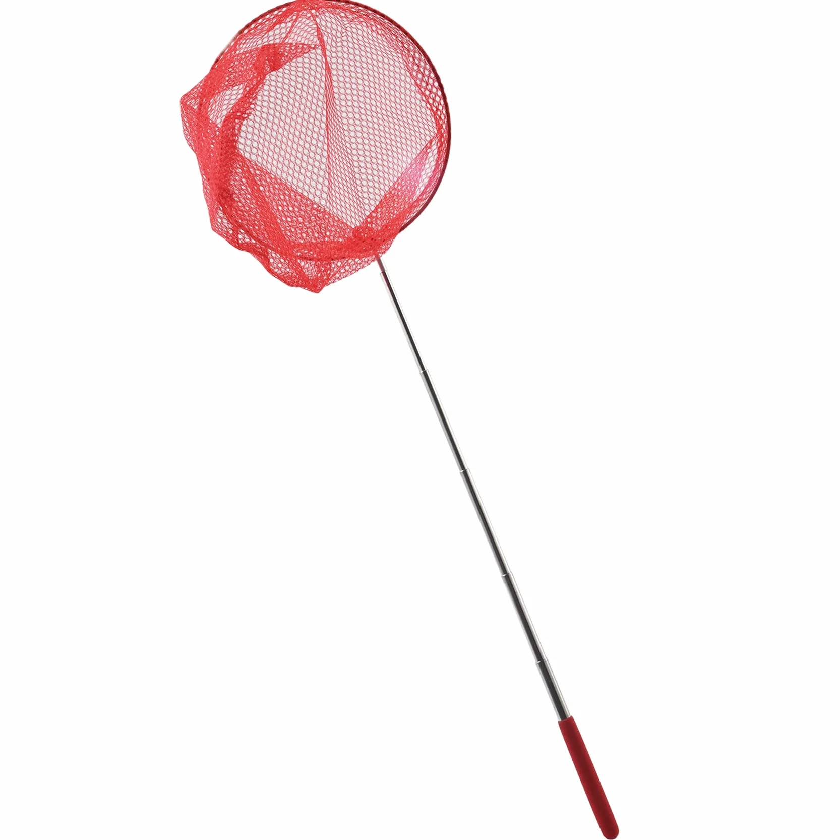 Evenden Filet papillon extérieur en acier inoxydable - Outil télescopique extérieur - Filet portable - Rouge