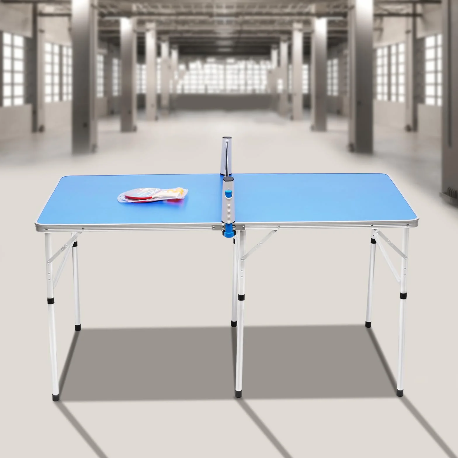 Table de ping-pong pliable en aluminium MDF pour intérieur et extérieur
