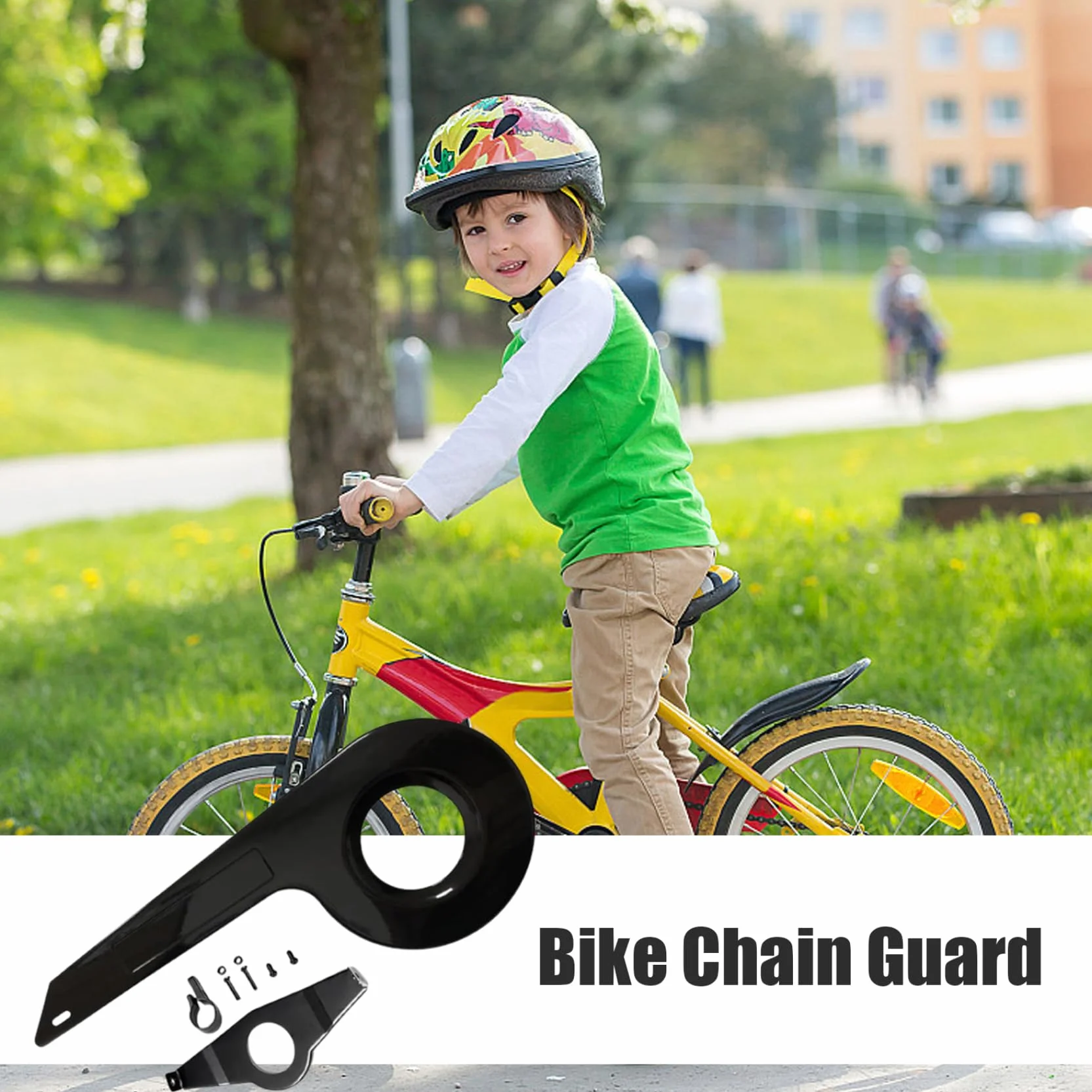 Garde-chaîne de vélo universel 32-36 dents, housse robuste accessoires noirs