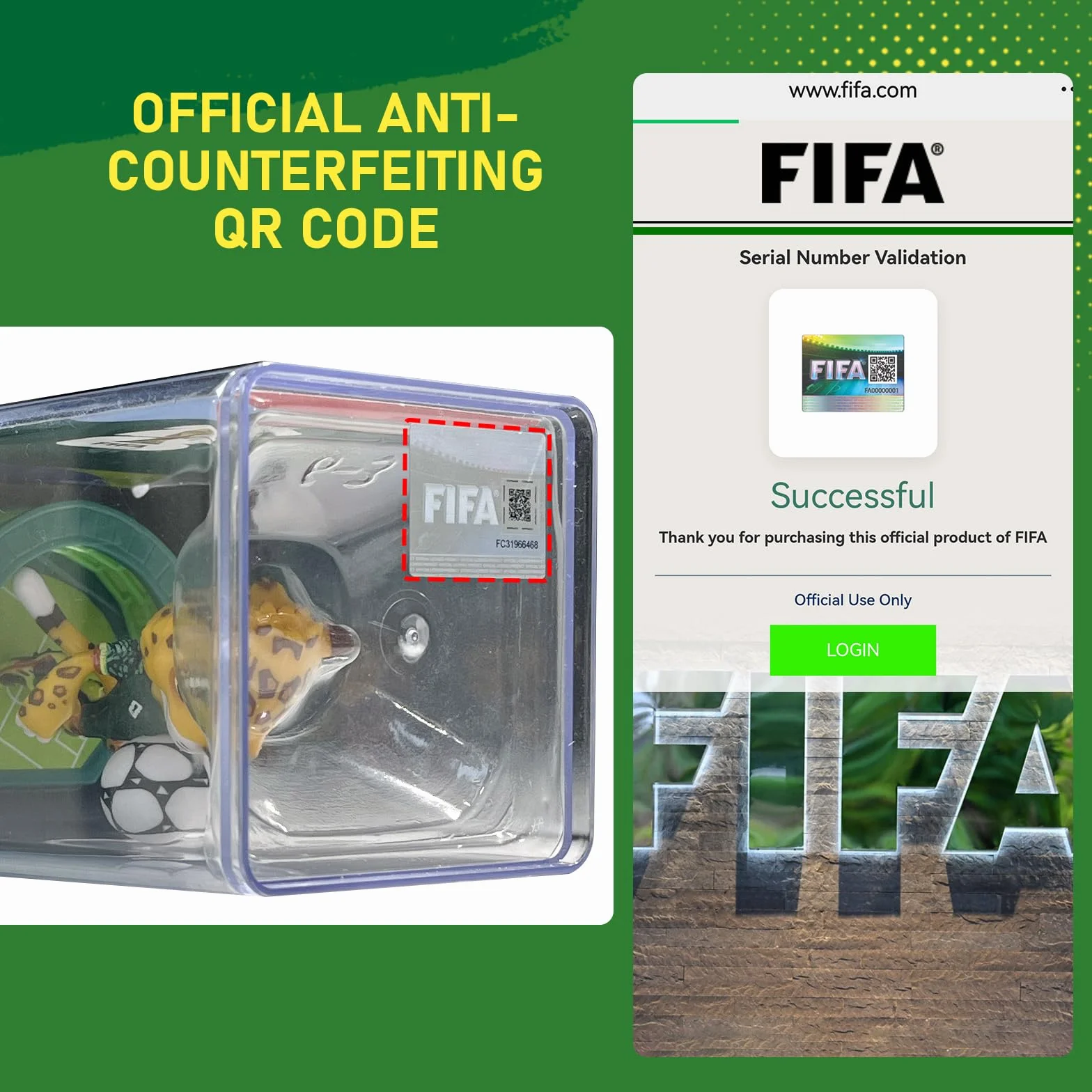 DICEKOO FIFA 2026 Coupe du Monde mascotte 7,6 cm figurine collection sous licence officielle
