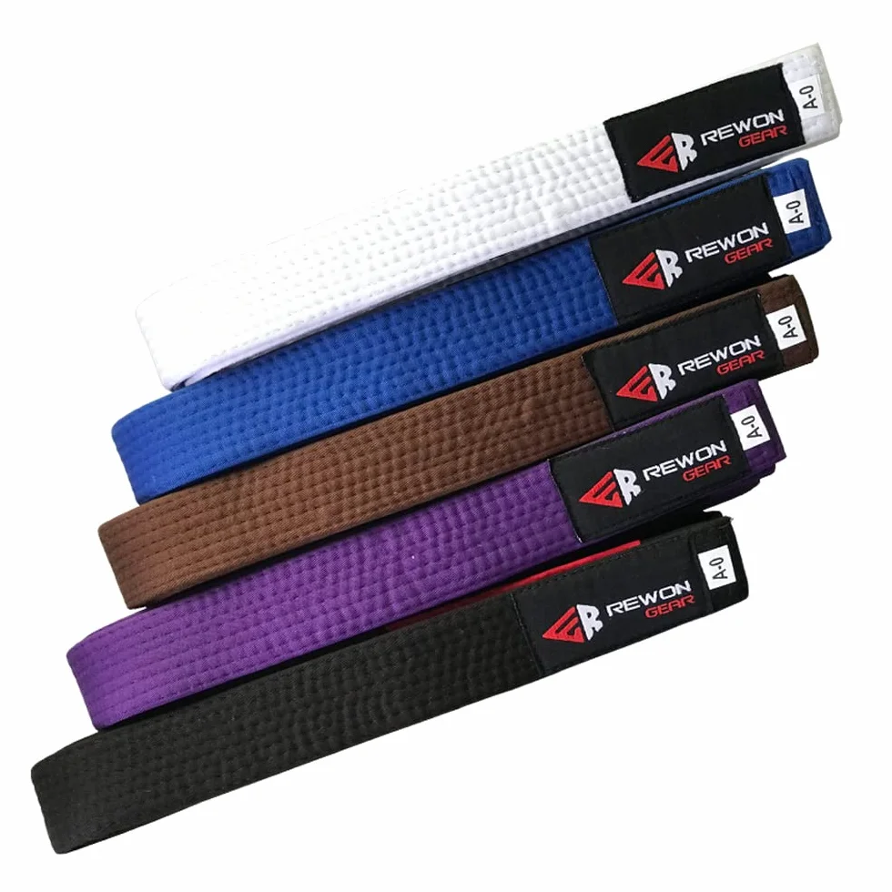 REWON Ceinture de Judo BJJ 100% Coton Doux pour la Peau - Ceinture JJB Arts Martiaux Taekwondo Adultes Enfants