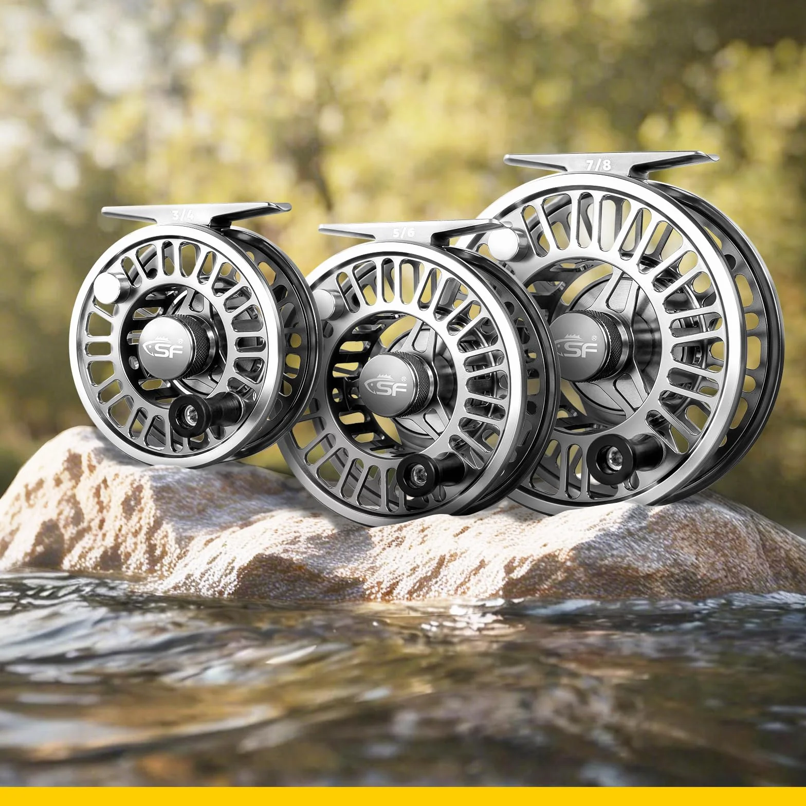 SF Moulinet de pêche à la mouche SF-003 Pro eau douce aluminium léger