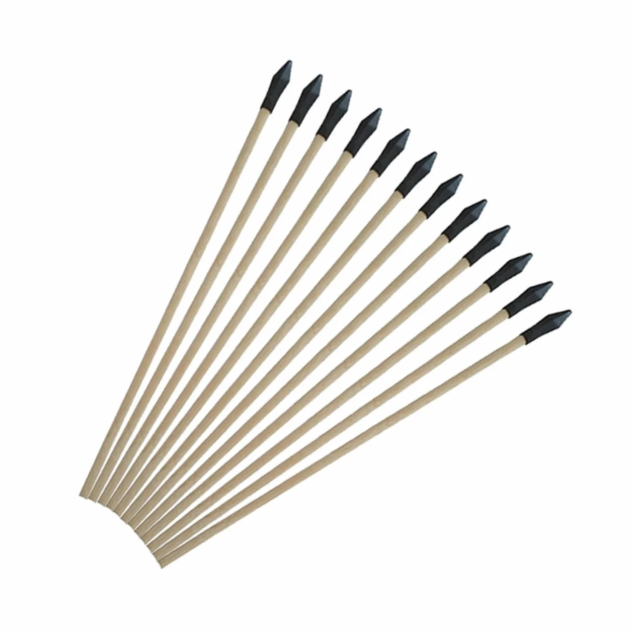 Hemobllo 6pièces Flèches Traditionnelles Bois Pointe Caoutchouc Souple Jeu Lancer Pot Jouet Chasse Entraînement Tir Accessoire Arc Sûr