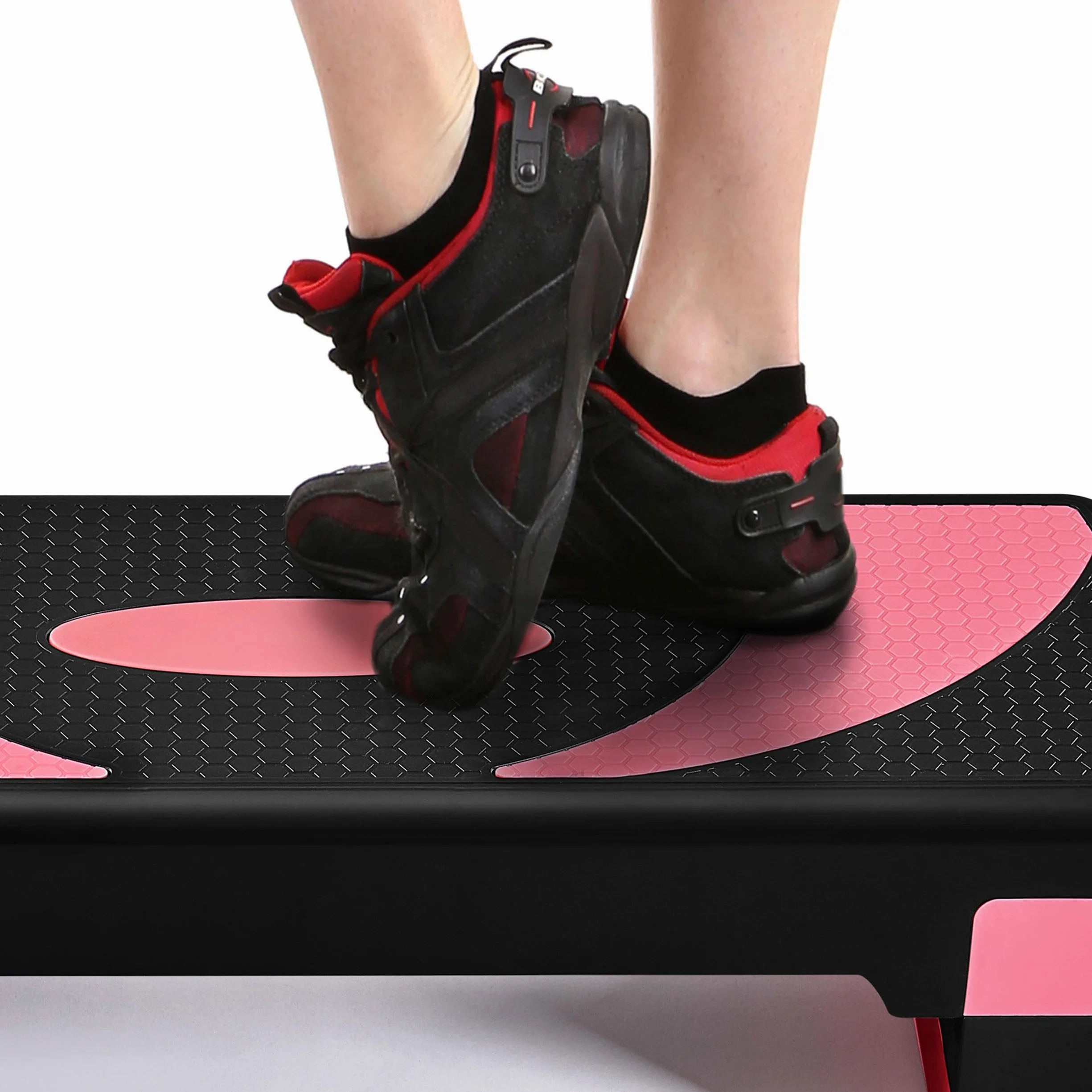 Stepper de Fitness Abician 79,5 x 30 x 20cm Réglable 3 Hauteurs Rose