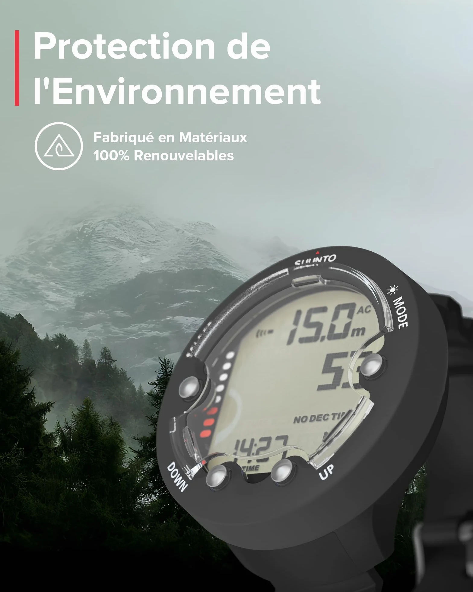 SUUNTO Zoop Novo Montre de Plongée Numérique Étanche 80 m Ordinateur sous-Marine