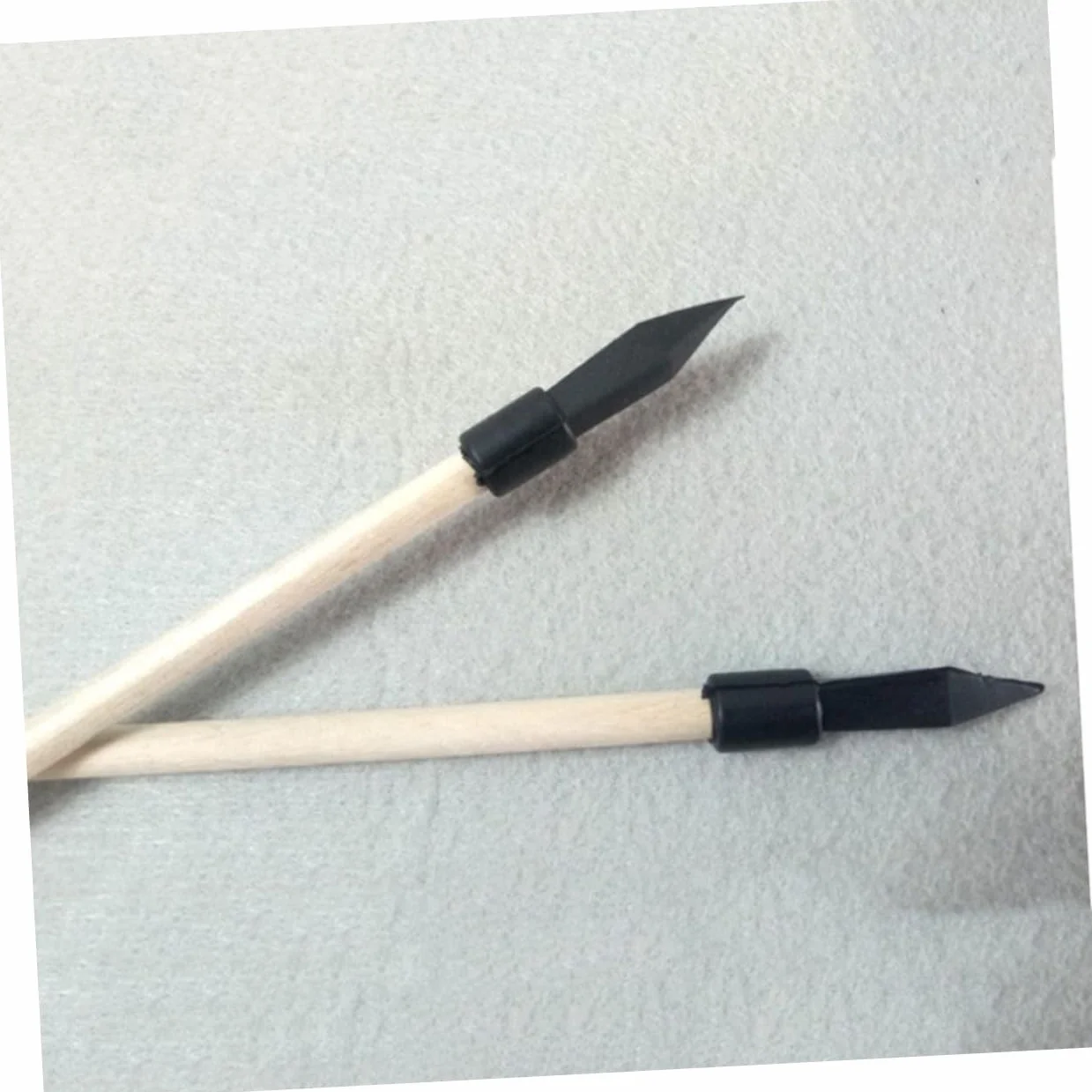 Hemobllo 6pièces Flèches Traditionnelles Bois Pointe Caoutchouc Souple Jeu Lancer Pot Jouet Chasse Entraînement Tir Accessoire Arc Sûr