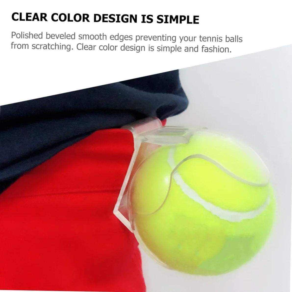 Alasum Porte-balles de Tennis Clip Ceinture Transparent en Abs Support Portable pour Balles Universelles
