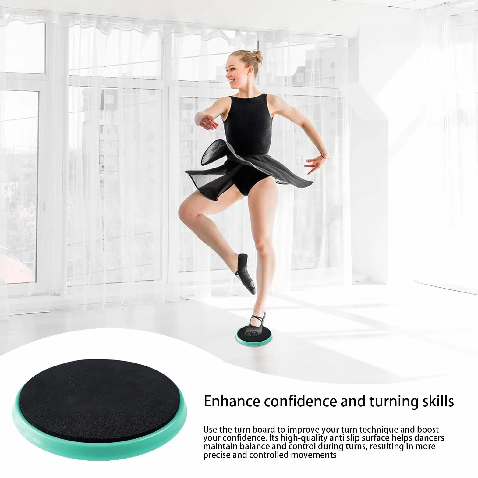 Planches tournantes pour Danseurs, Équipement de Danse avec Surfaces antidérapantes pour Pom-Pom Girls, Gymnastes et Patineurs artistiques