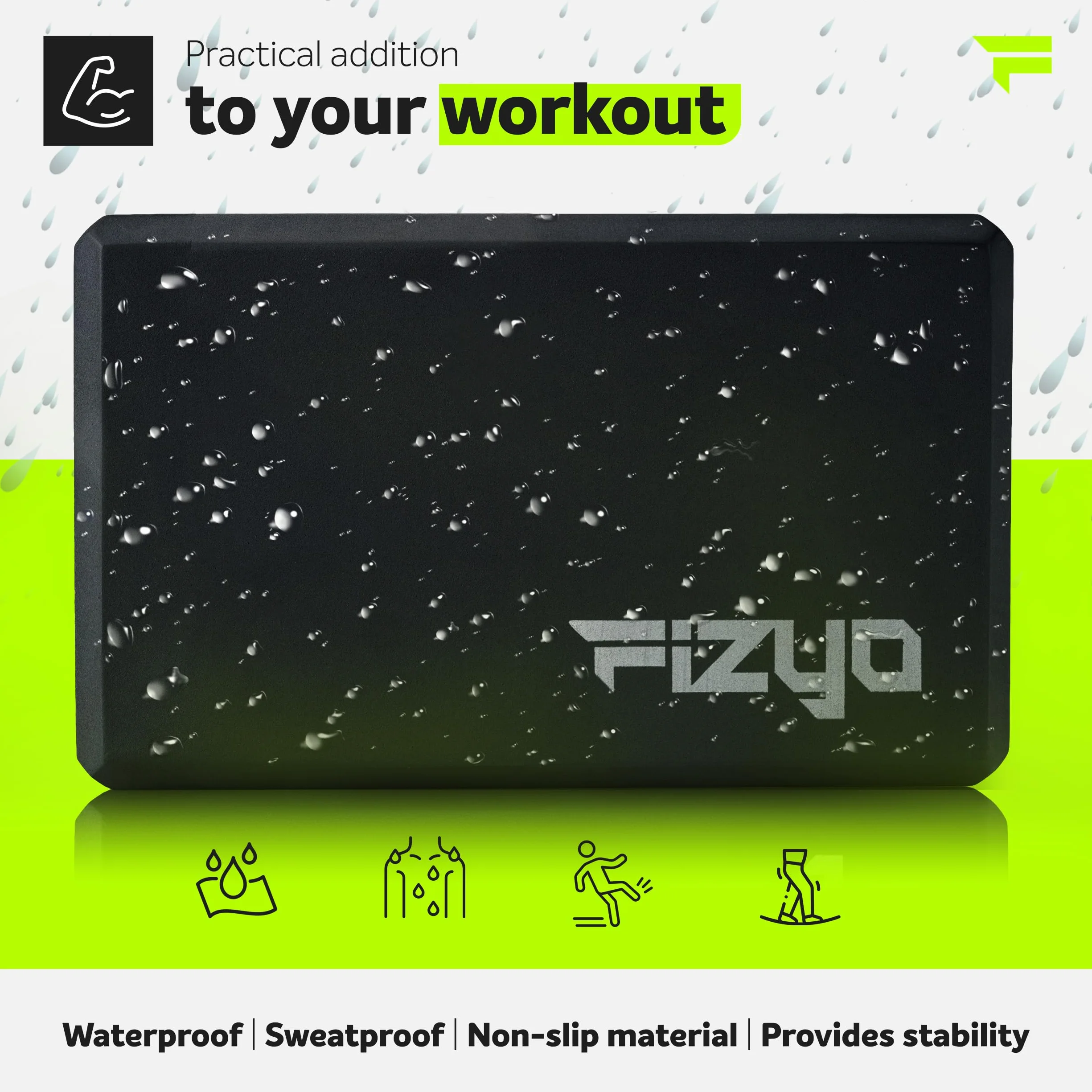 Bloc de yoga antidérapant en mousse EVA pour fitness Pilates 23x7x15 cm
