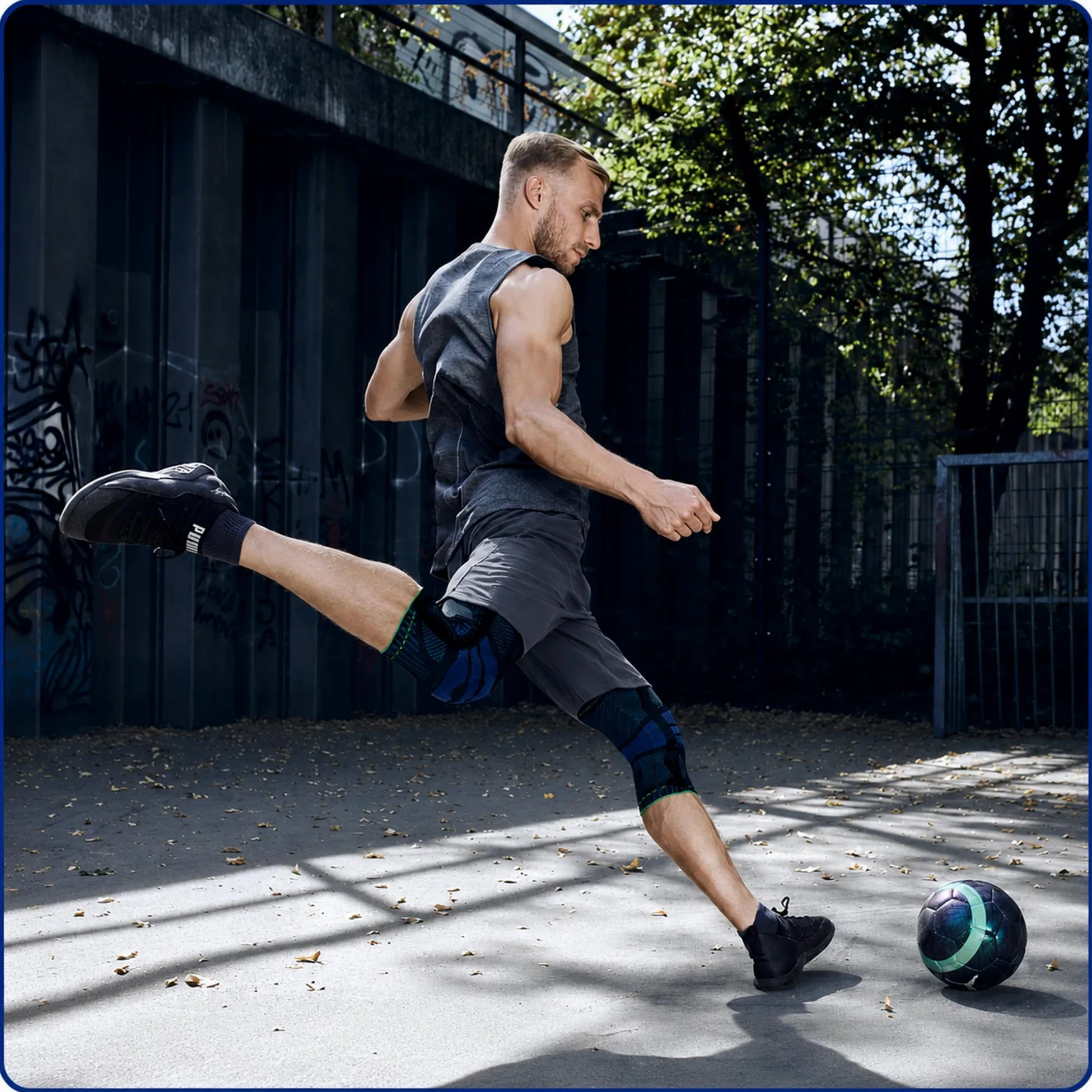 BAUERFEIND Genouillère „Knee Support“ avec Anneau en Silicone, Droit/Gauche