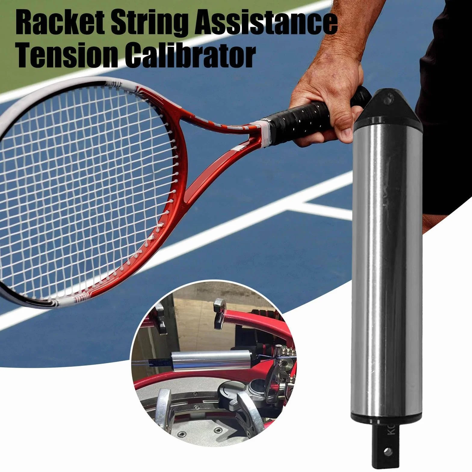 Calibrateur de Tension de Raquette de Badminton, Aide à la Mesure précise des Cordes pour Tennis