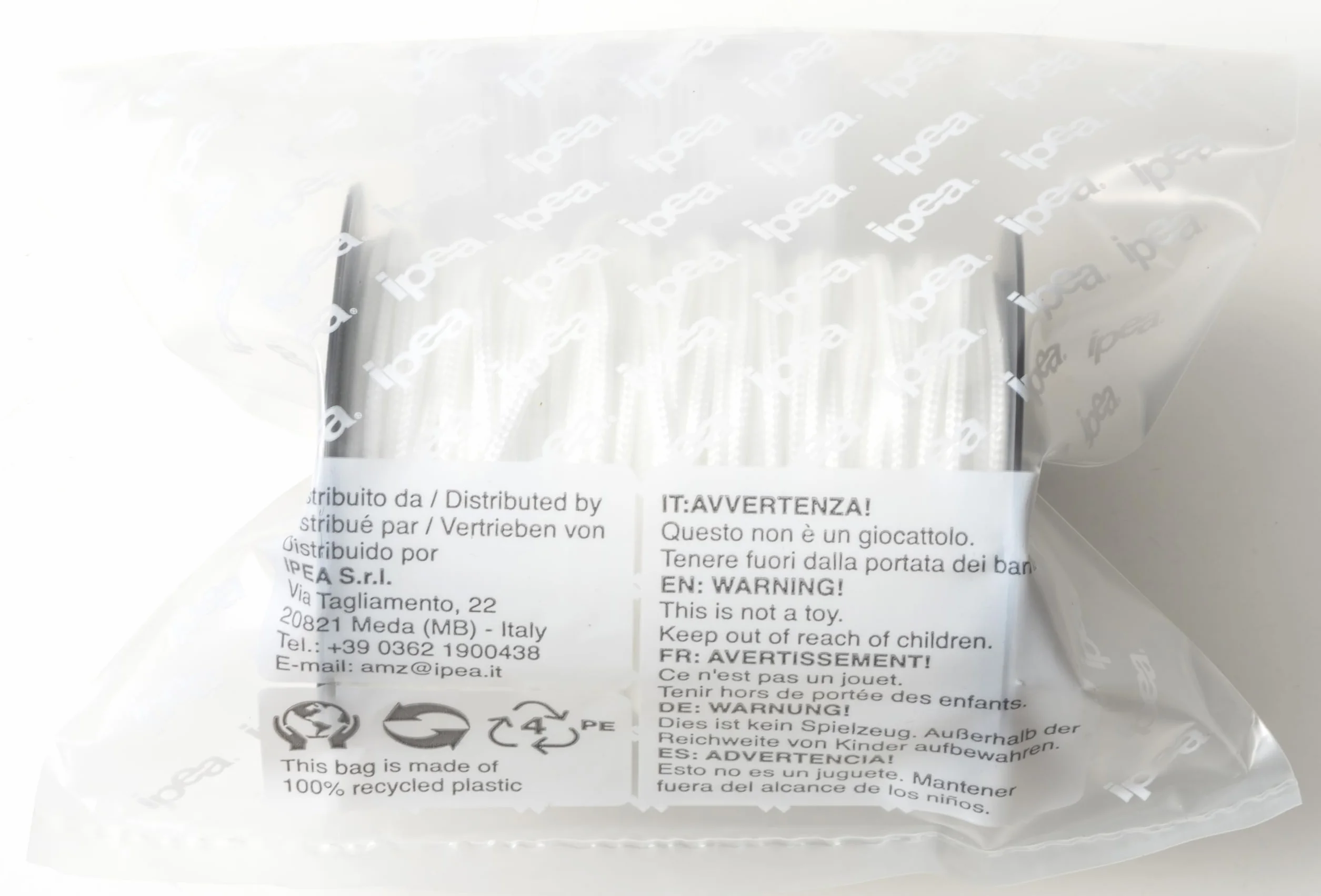 Cordon Tresse Nylon Blanc 50 mètres 3 mm pour Stores Vénitiens Fabriqué en Italie