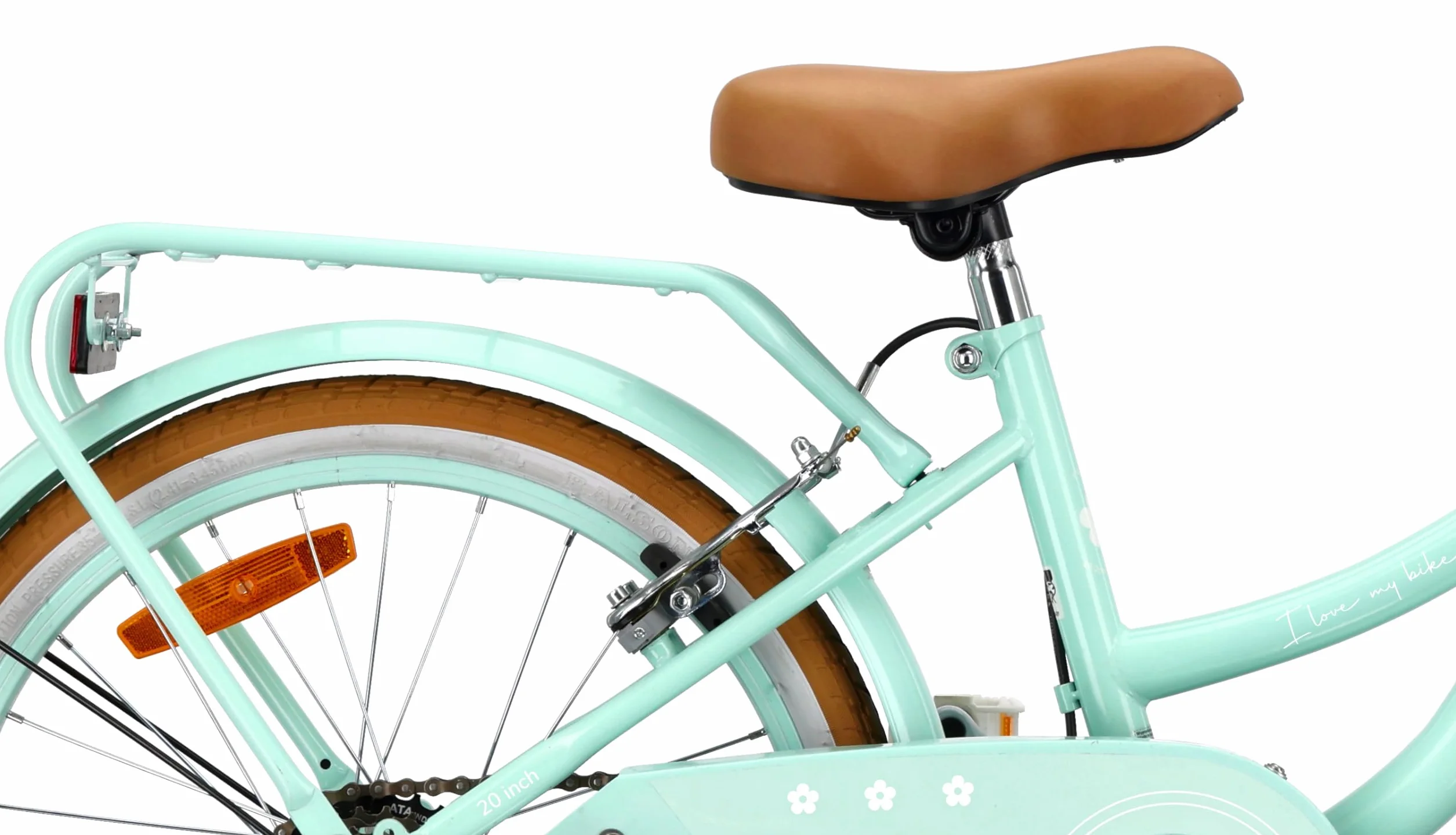 Sun Baby Flower Bike Retro Vélo pour Fille - Cadre en Acier, Freins V-Brake, Garde-Boue