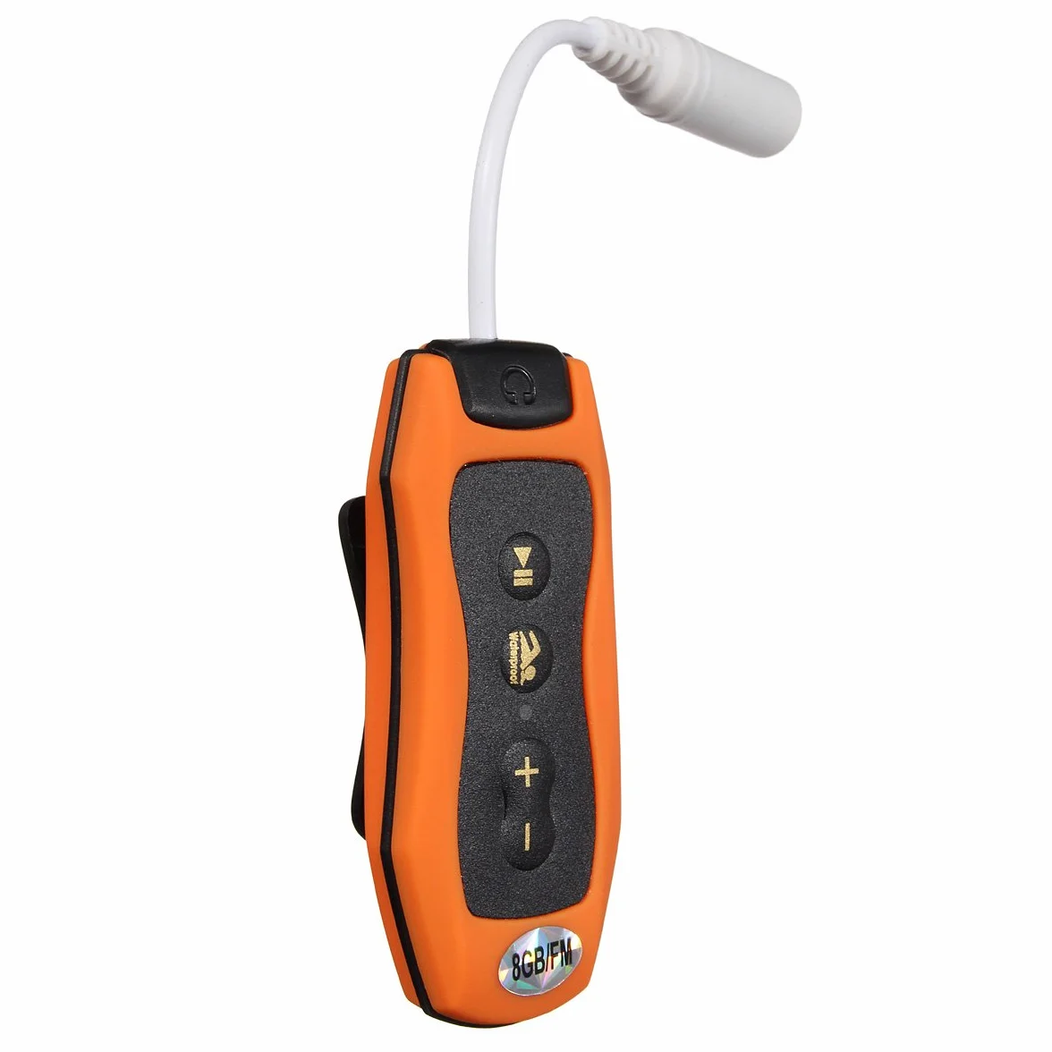 Lecteur MP3 Etanche Natation Plongee 8GB Radio Casque Orange