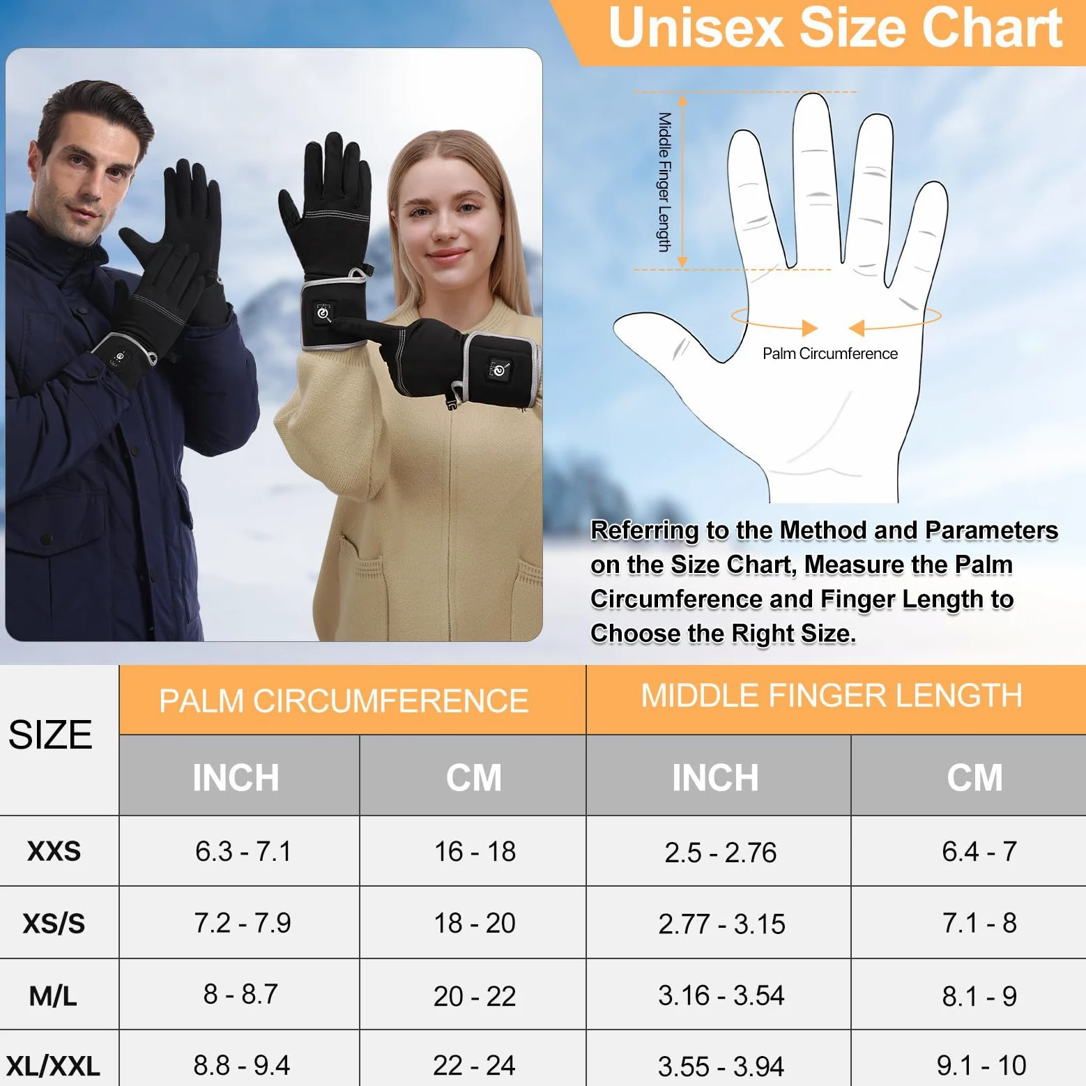 BARCHI Gants Chauffants pour Hommes et Femmes,Gants Chauffants Rechargeables,Chauffe-Mains électriques,Aadaptés à la Conduite en Hiver,au Cyclisme,au Ski,à la Course à Pied,au Travail,etc.